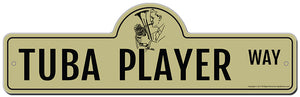 Tuba Player Street Sign