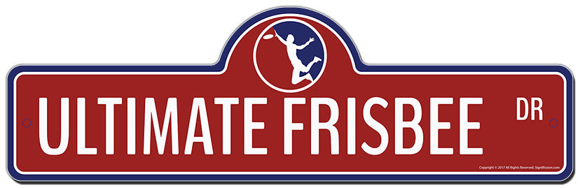 Ultimate Frisbee Street Sign