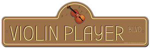 Violin Player Street Sign