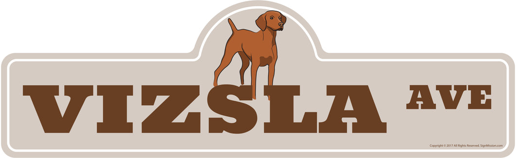 Vizsla Street Sign