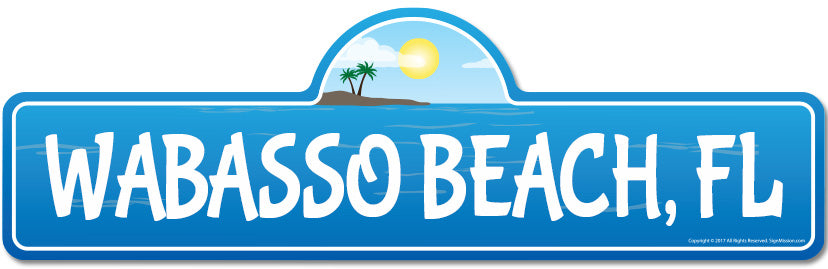 Wabasso, FL Florida Beach Street Sign