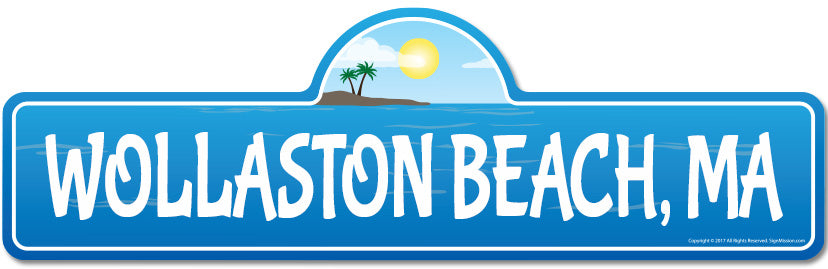Wollaston, MA Massachusetts Beach Street Sign