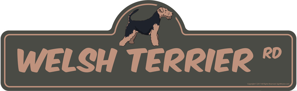 Welsh Terrier Street Sign