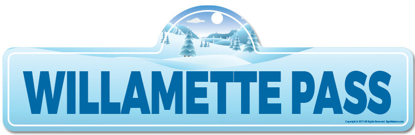 Willamette Pass Street Sign