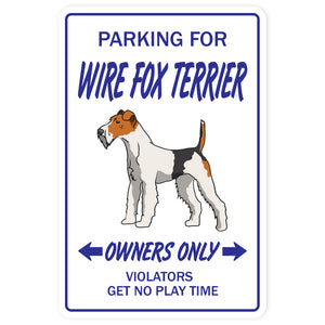 WIRE FOX TERRIER Novelty Sign