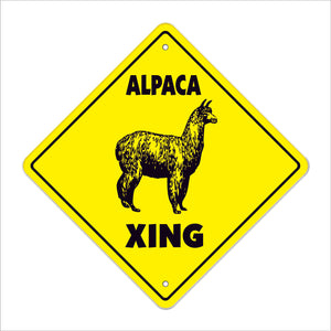 Alpaca Crossing Sign