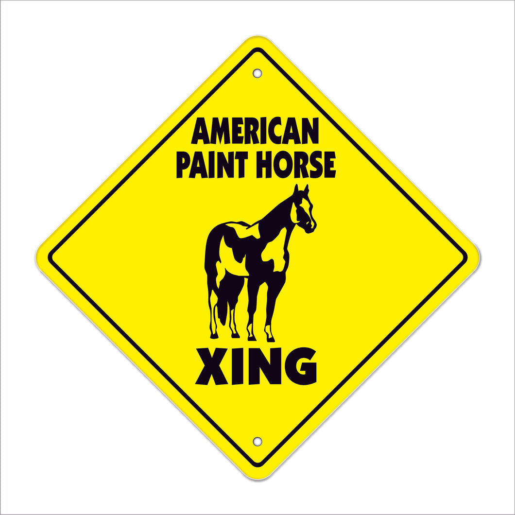 American Paint Horse Crossing Sign