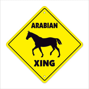 Arabian Horse Crossing Sign
