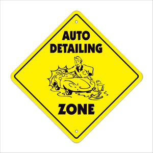 Auto Detailing Crossing Sign