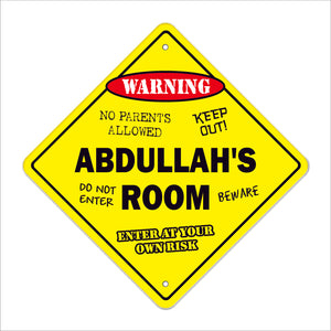 Abdullah's Room Sign