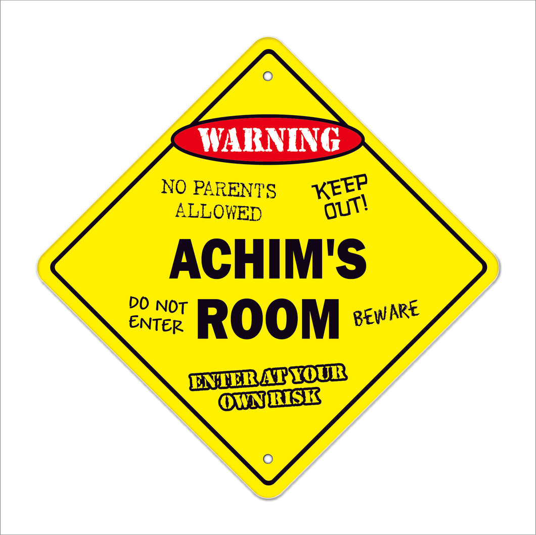 Achim's Room Sign