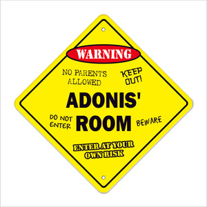 Adonis' Room Sign