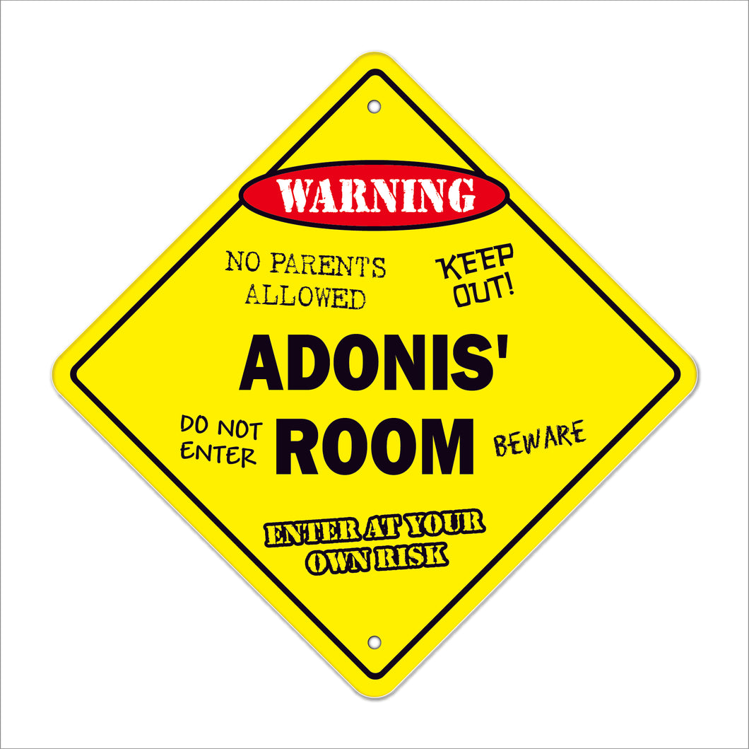 Adonis' Room Sign