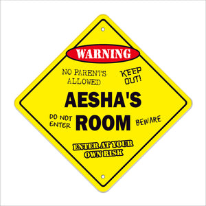 Aesha's Room Sign