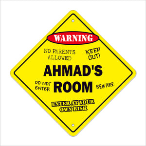 Ahmad's Room Sign