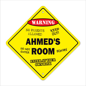 Ahmed's Room Sign