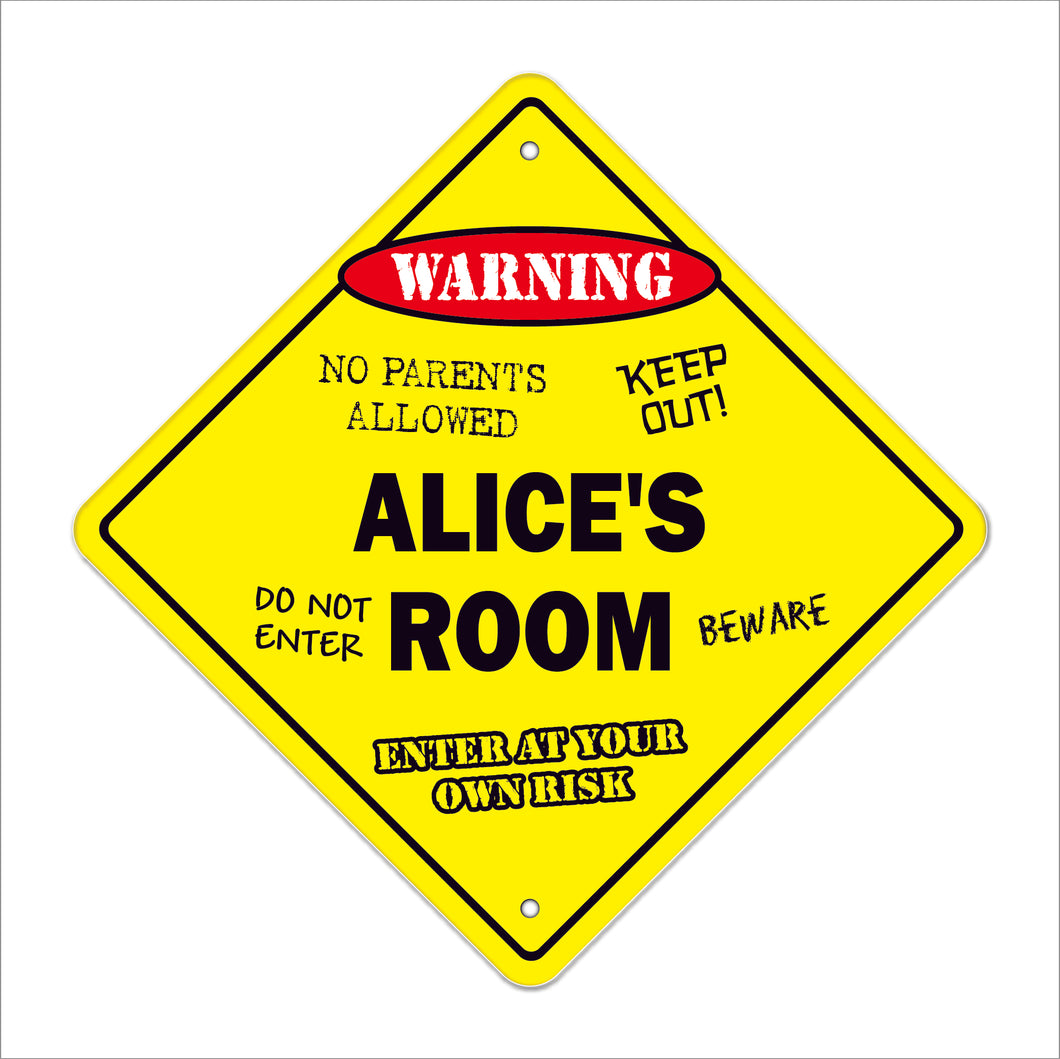 Alice's Room Sign