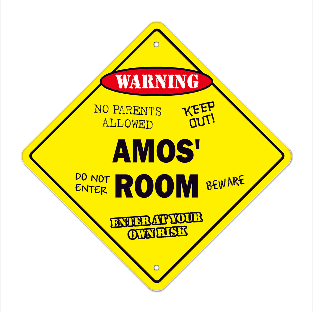 Amos' Room Sign