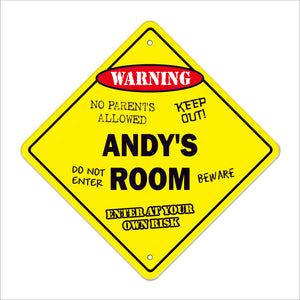 Andy's Room Sign