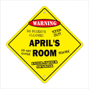 April's Room Sign