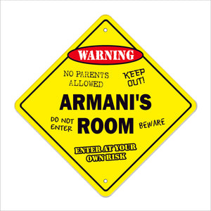 Armani's Room Sign