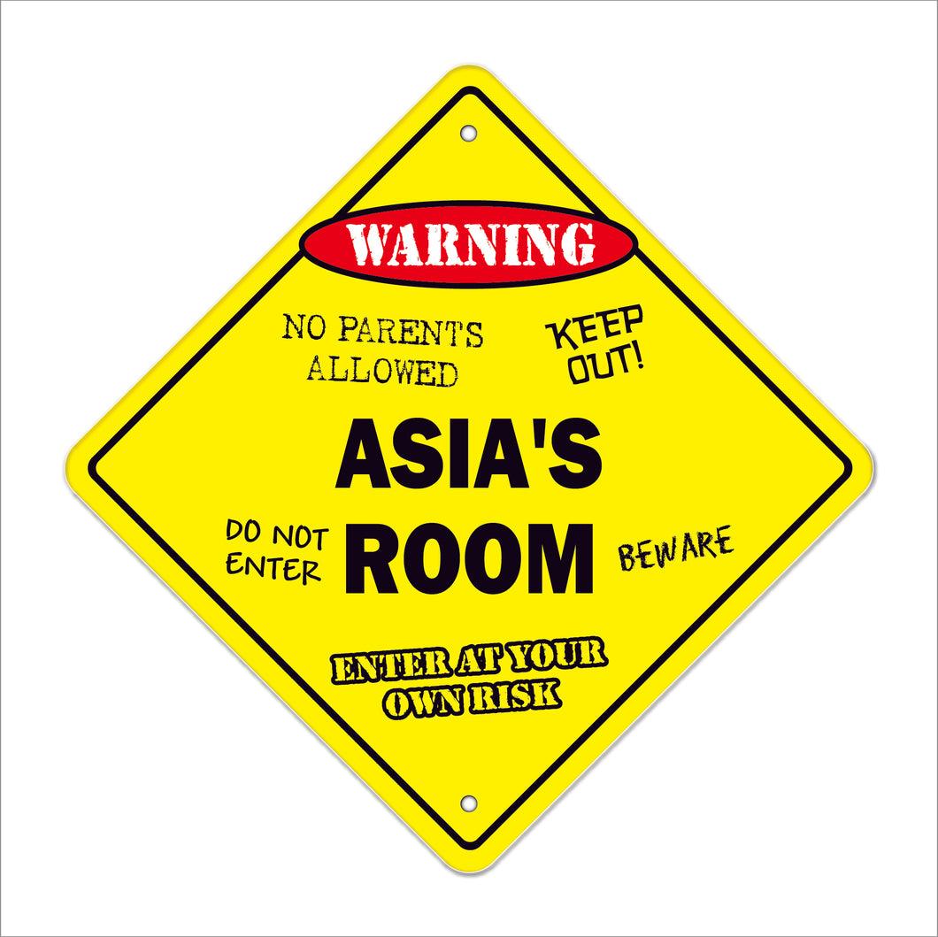 Asia's Room Sign
