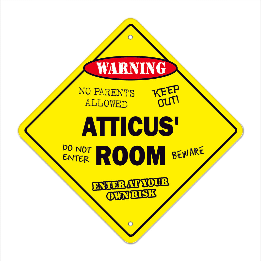 Atticus' Room Sign