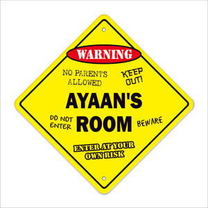 Ayaan's Room Sign