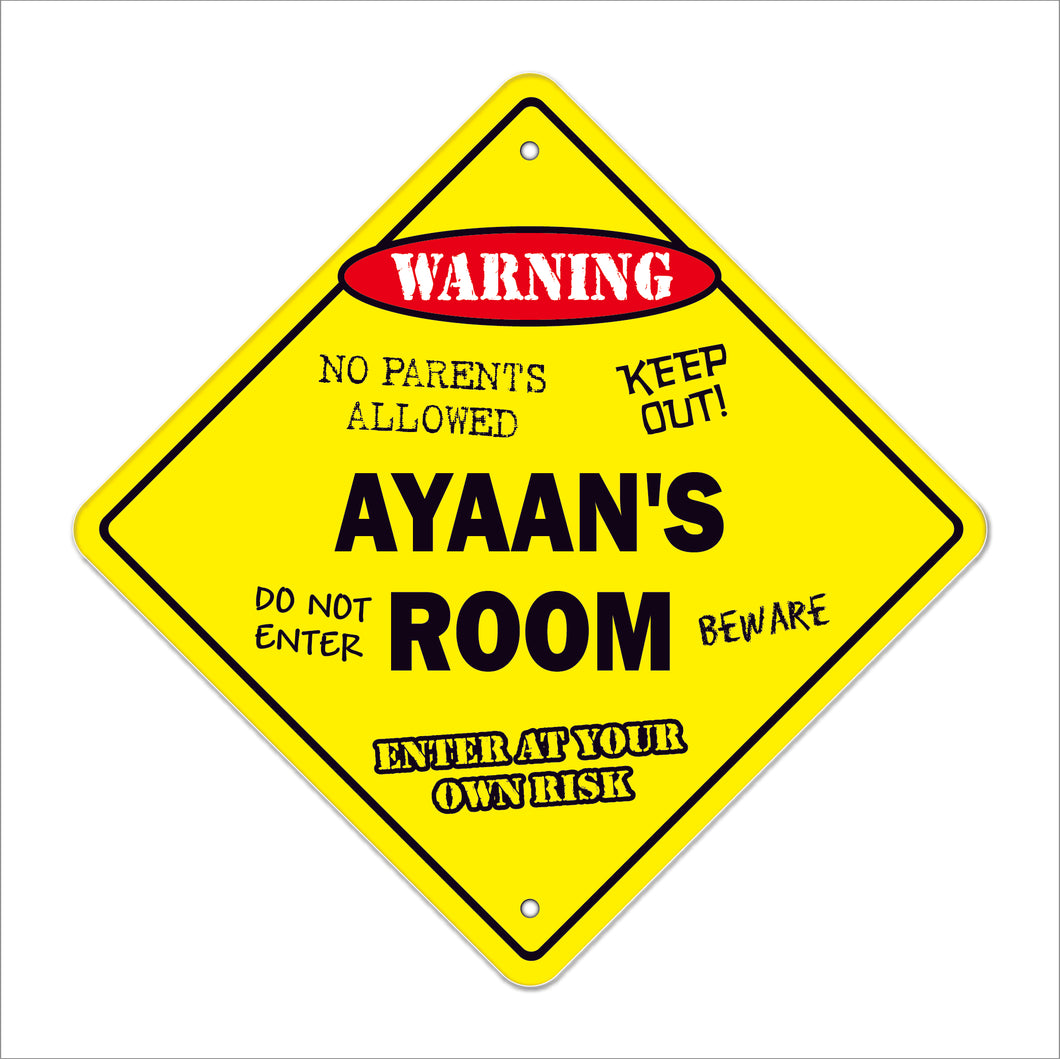 Ayaan's Room Sign