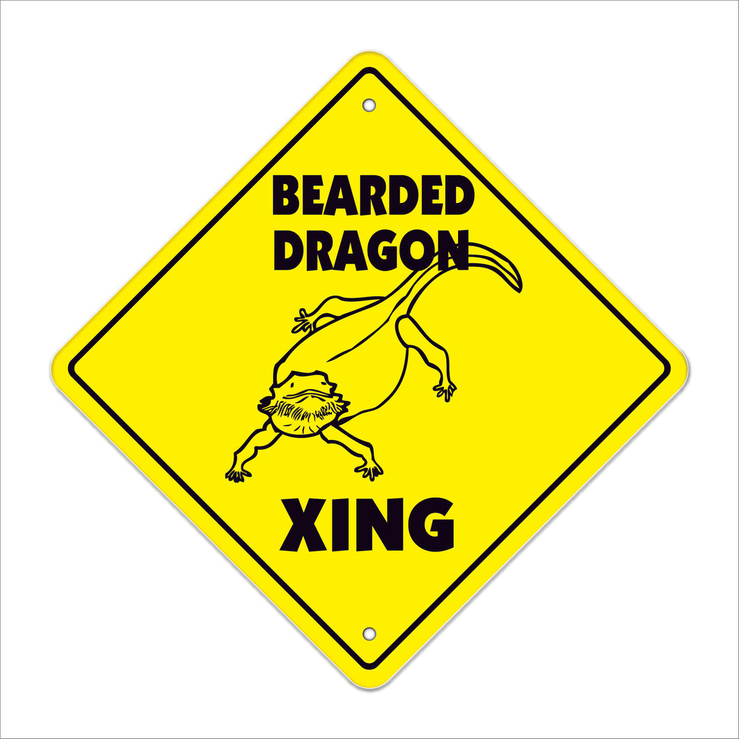 Bearded Dragon Crossing Sign