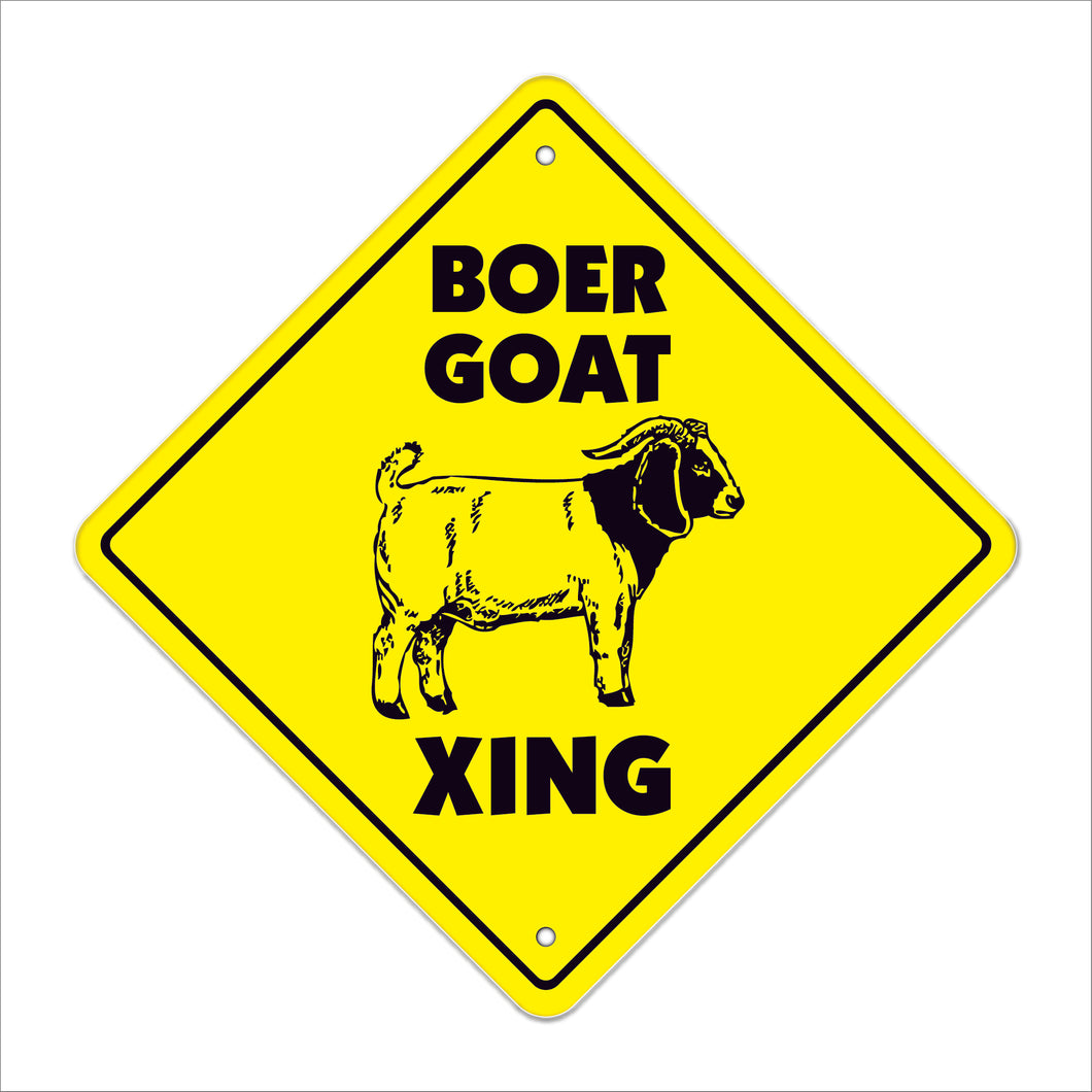 Boar Goat Crossing Sign