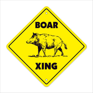 Boar Crossing Sign
