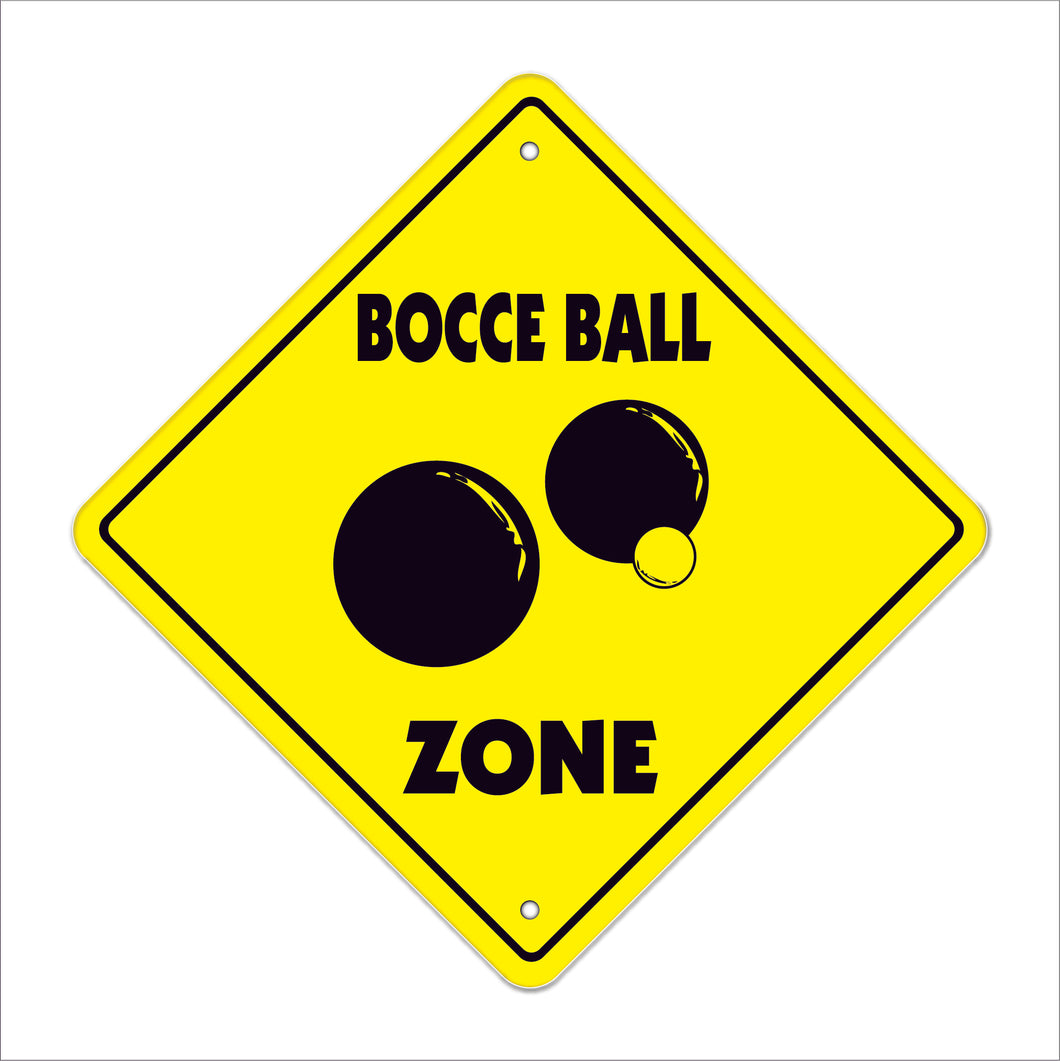 Bocce Crossing Sign