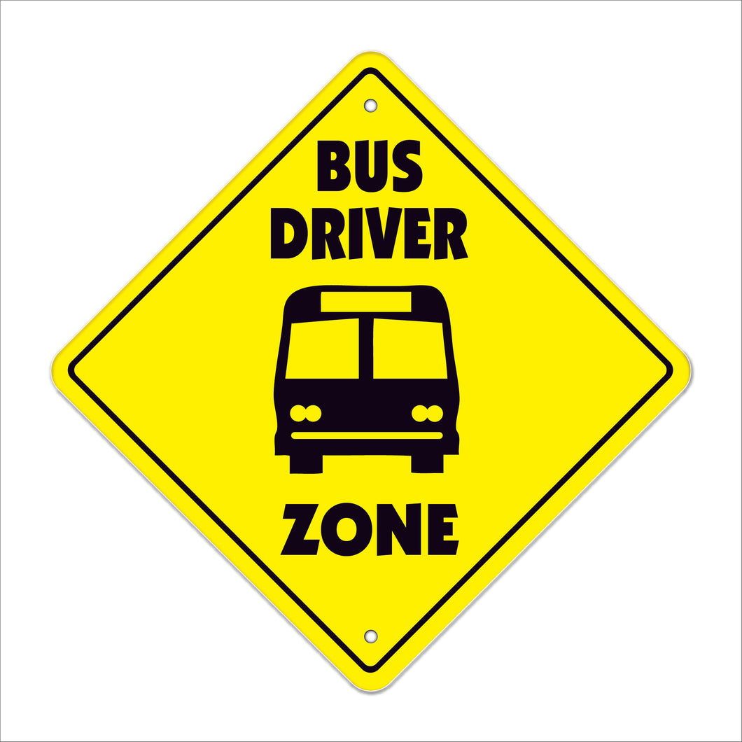 Bus Driver Crossing Sign
