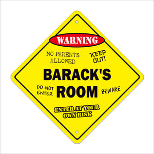 Barack's Room Sign