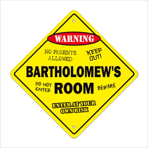 Bartholomew's Room Sign