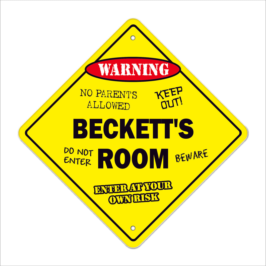 Beckett's Room Sign