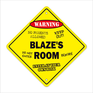 Blaze's Room Sign