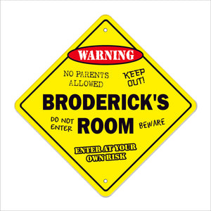 Broderick's Room Sign