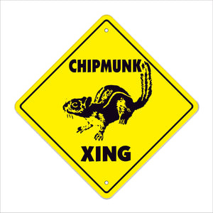 Chipmunk Crossing Sign