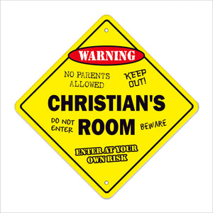 Christian's Room Sign