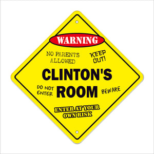 Clinton's Room Sign