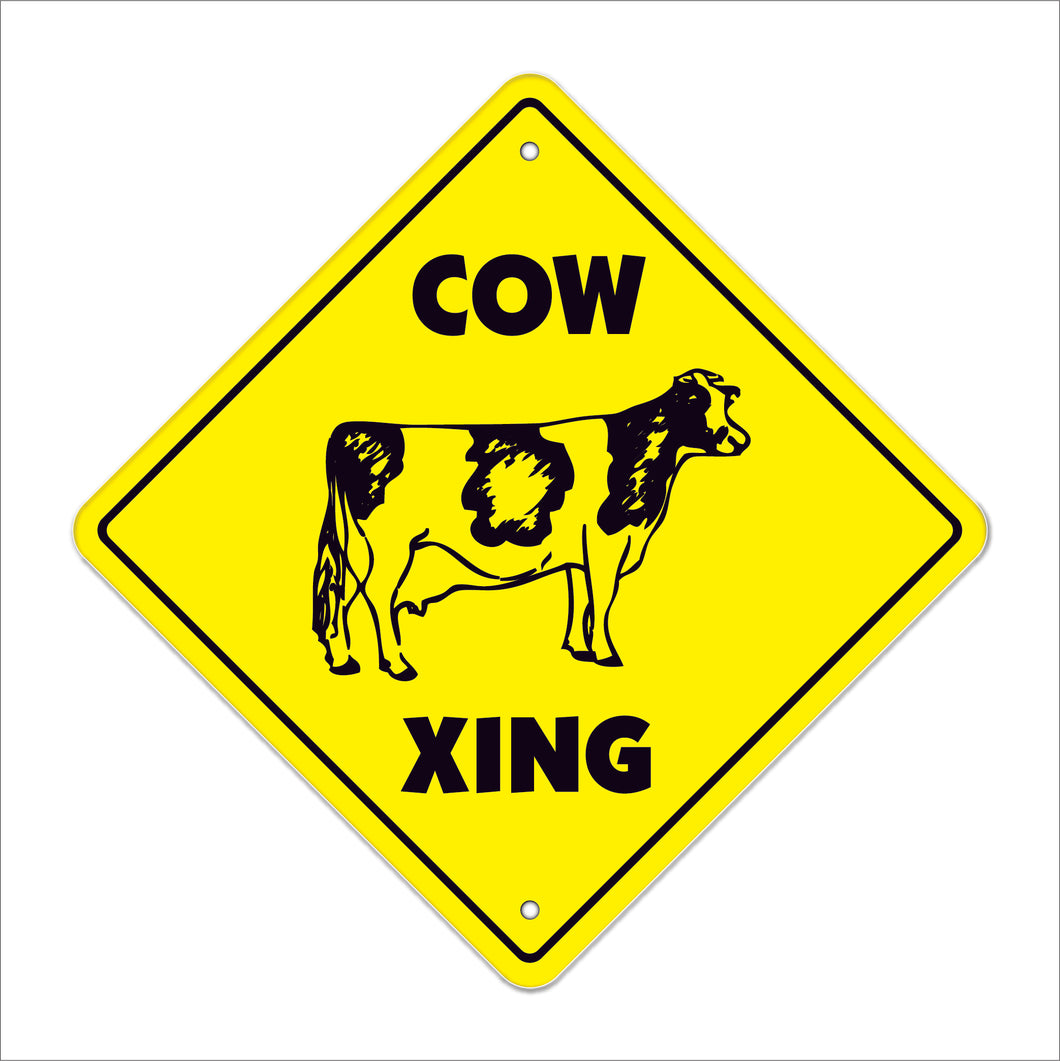 Cow Crossing Sign