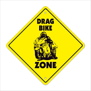 Drag Bike Crossing Sign