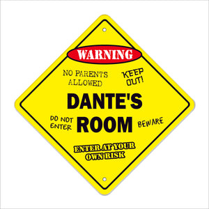 Dante's Room Sign