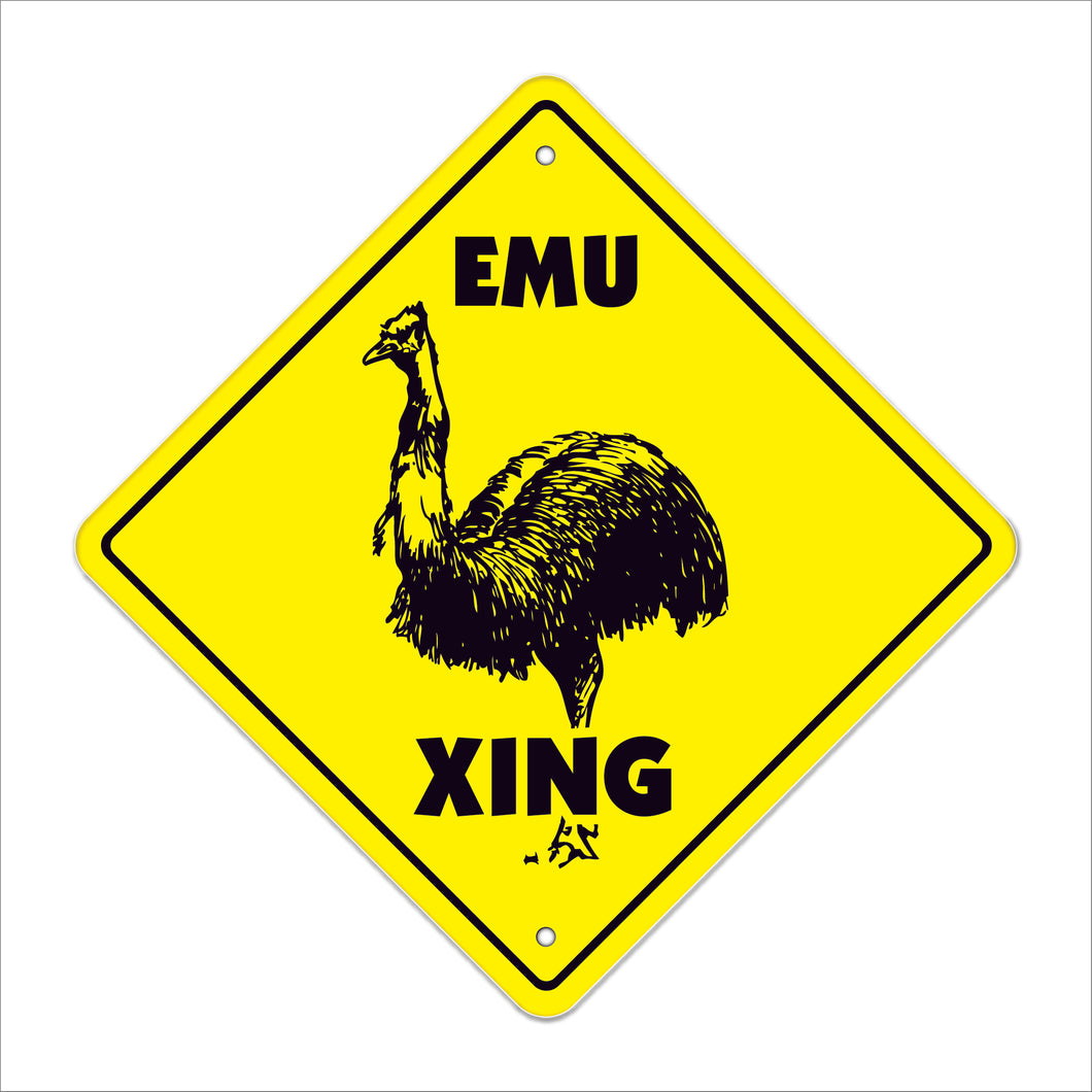 Emu Crossing Sign