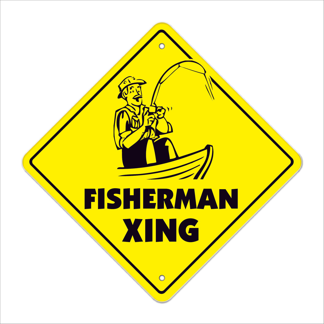 Fisherman Xing Crossing Sign