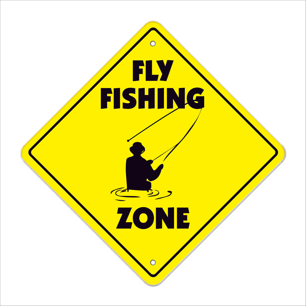Fly Fishing Crossing Sign