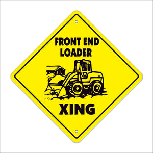 Front End Loader Xing Crossing Sign