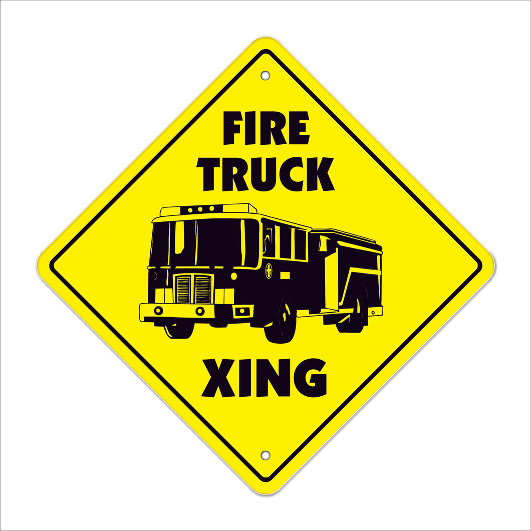 Firetruck Crossing Sign